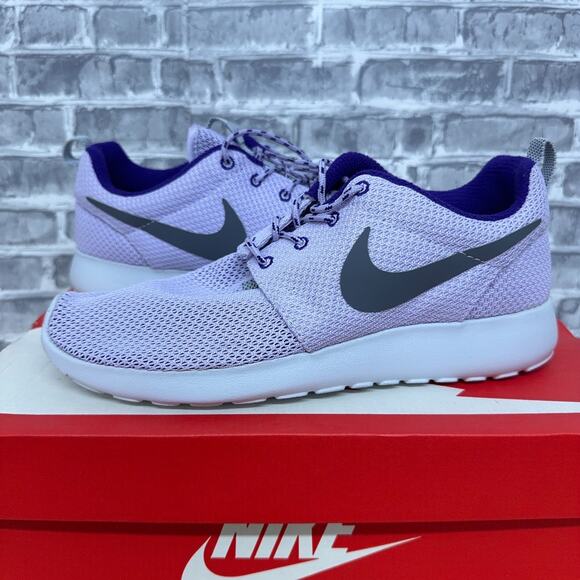 Nike Roshe Run Violet Frost Pure Platinum Running Shoes 511882-553 Womens Sz 8.5 - Picture 1 of 6